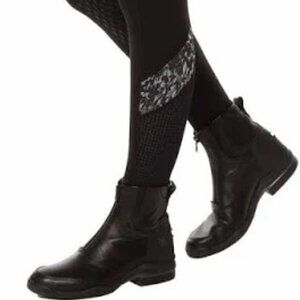 Kerrits Freestyle Knee Patch Pocket Tight BLACK/DAPPLE LEOPARD